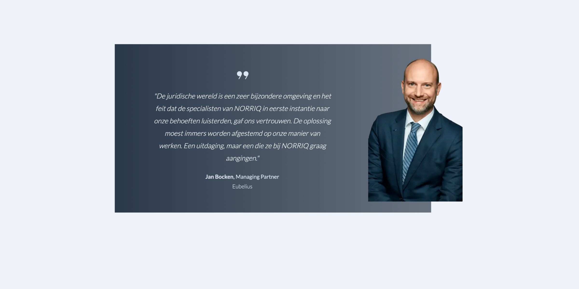 Testimonial from Jan Bocken
