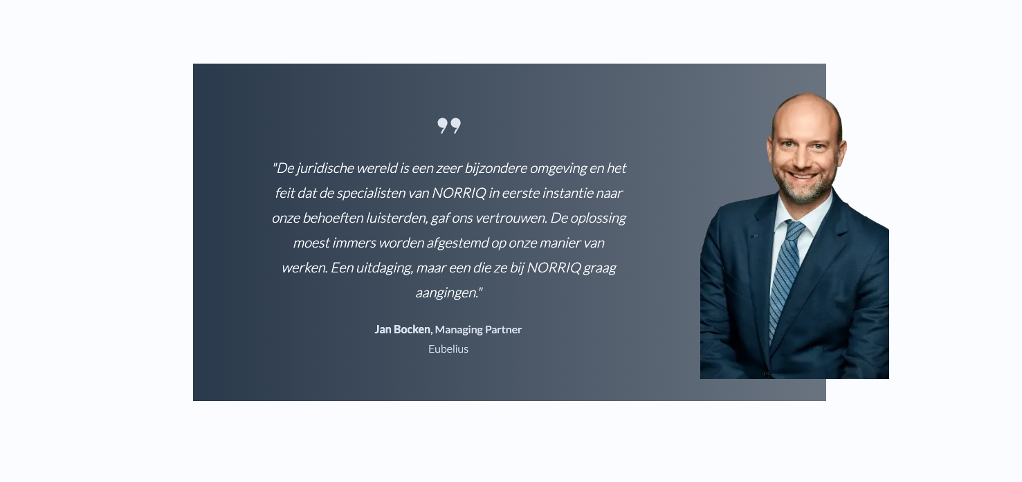 Testimonial from Jan Bocken