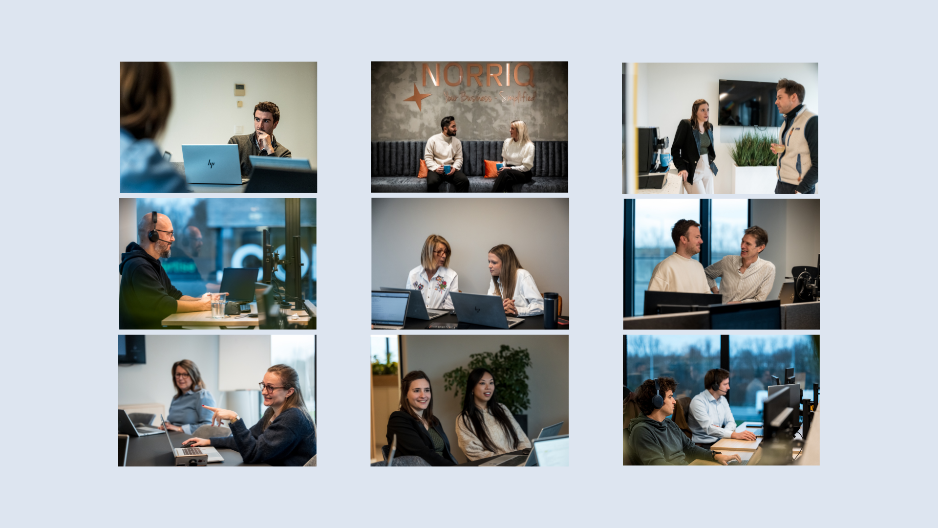 Collage kantoorfoto's