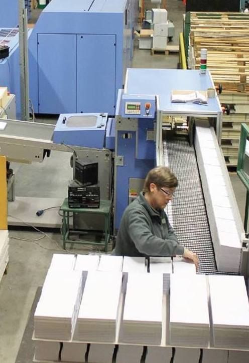 Processing paper in production hall